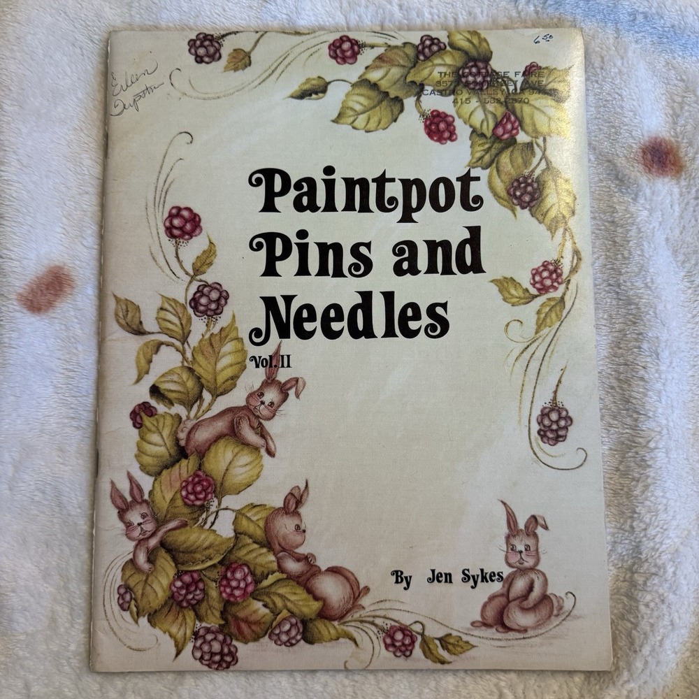 1978 Paintpot Pins and Needles Vintage Painting Book